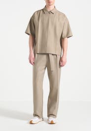 Manière De Voir Louis Relaxed Fit Belted Tailored Trousers