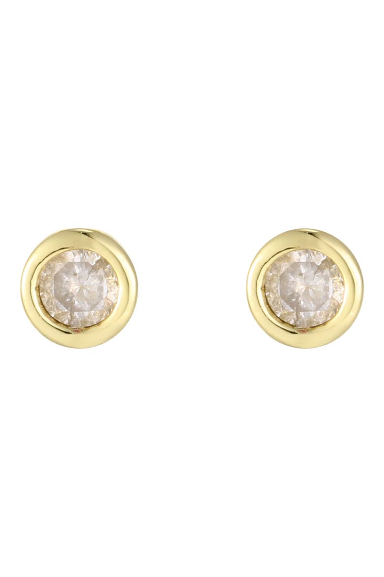Natural Diamond Bezel Stud Earrings, Alternate, color, GOLD
