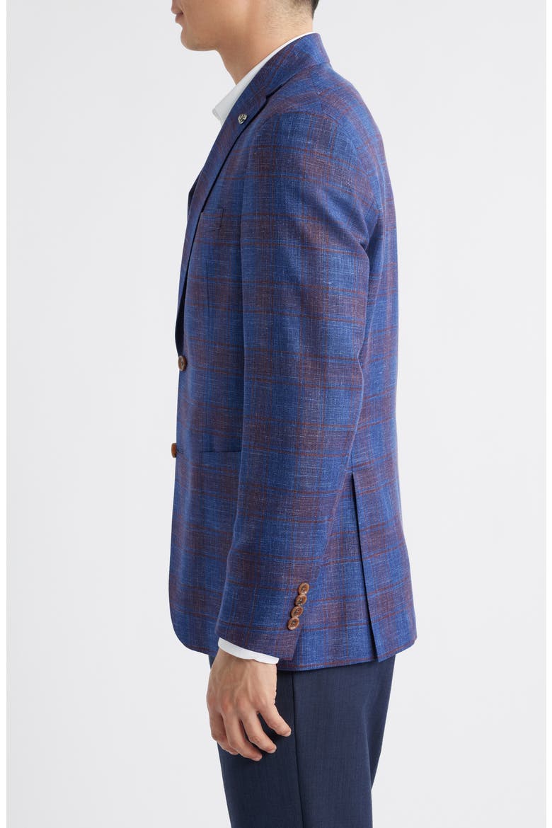 Hampton Deco Plaid Sport Coat, Alternate, color, MEDIUM BLUE