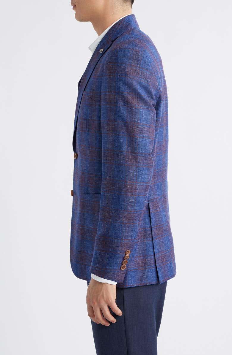 Jack Victor Hampton Deco Plaid Sport Coat, Alternate, color, Medium Blue