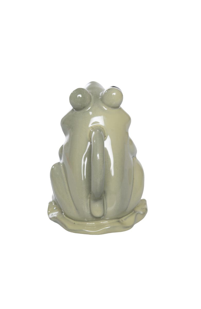 Transpac Ceramic Frog Pitcher Green for Spring Serving and Entertaining, Alternate, color, Green
