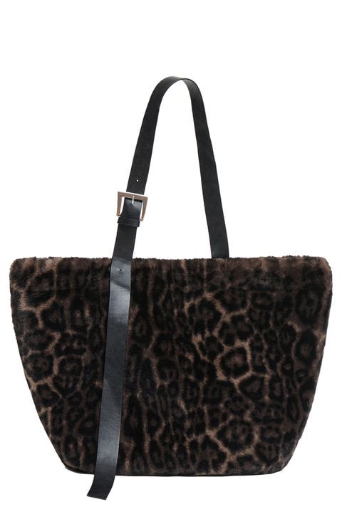 Esti Leopard Pluche™ Faux Fur Tote