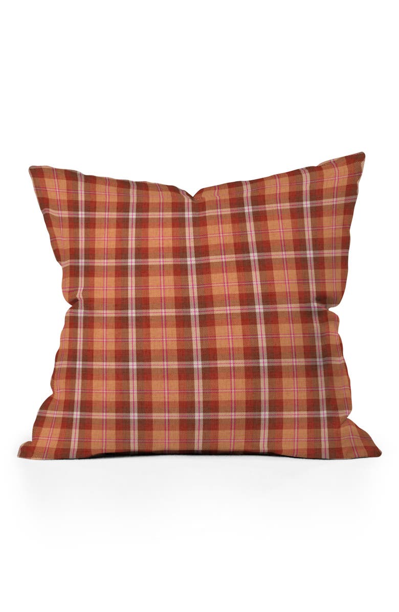 Deny Designs Glen Plaid Throw Pillow, Main, color, Glen Plaid Peach