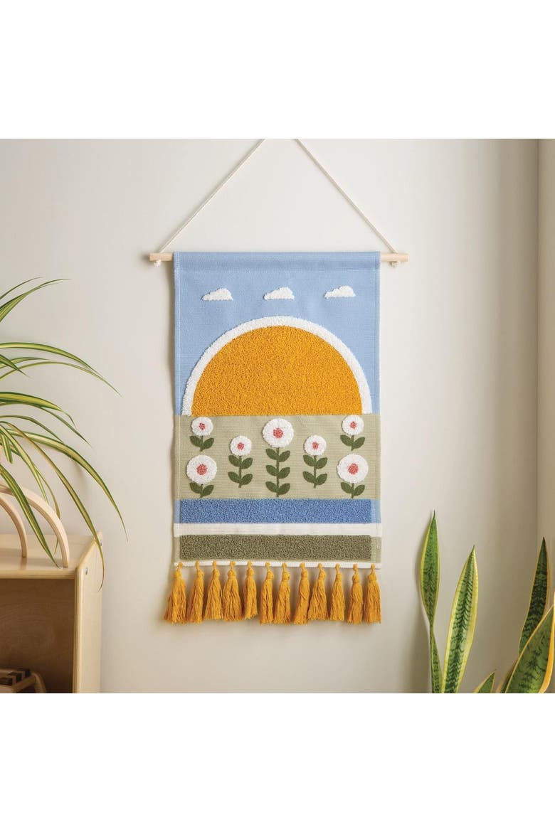 Spring Classroom Tapestry, Alternate, color, orange
