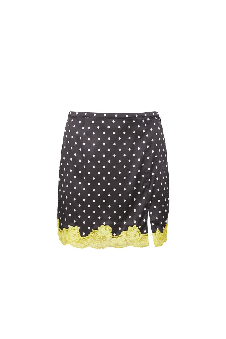 Juliet Lace Slip Skirt, Alternate, color, Small Black Dot