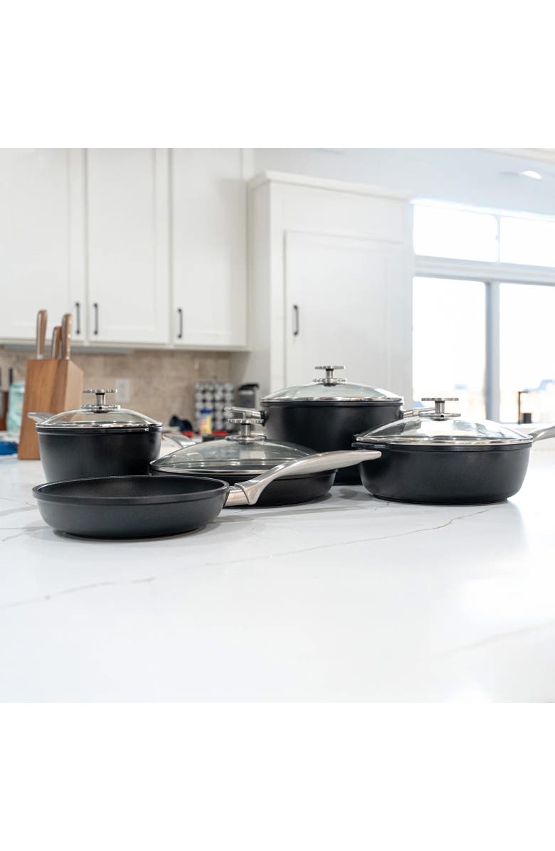 Swiss Diamond CHD 10 Piece Nonstick Cookware Set, Alternate, color, Black