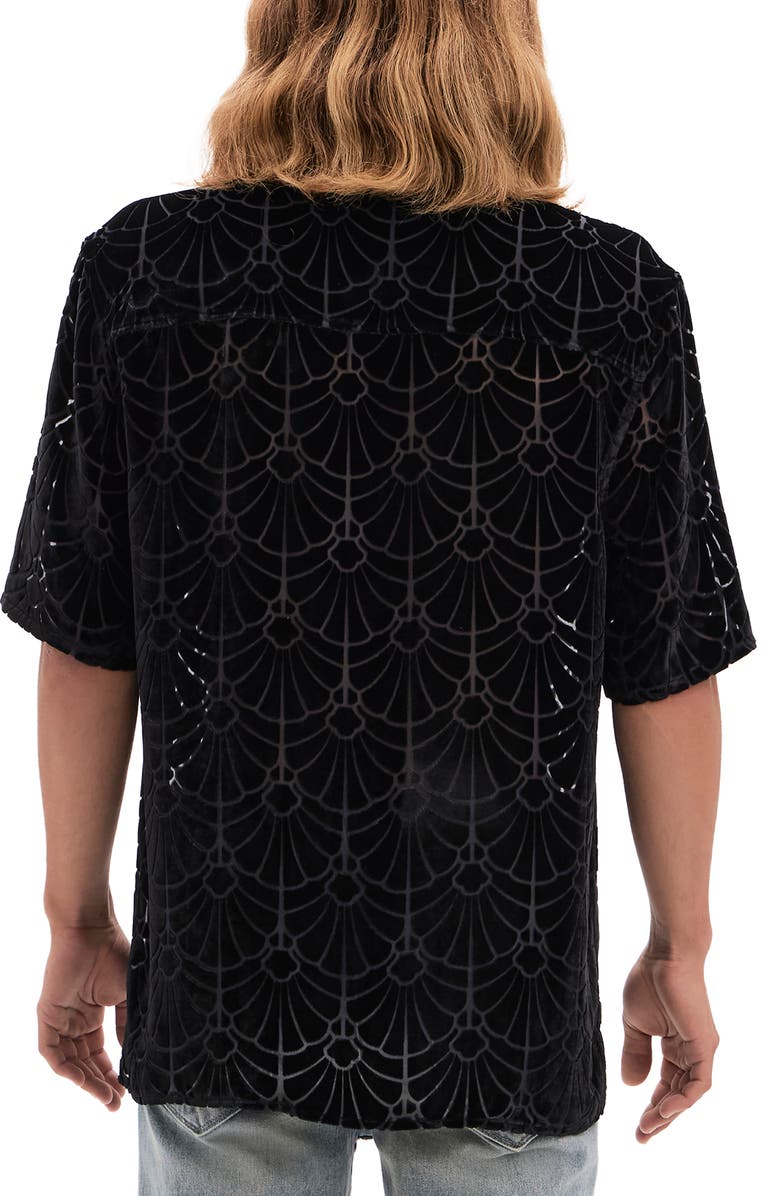 VAYDER Maqueda Burnout Shell Pattern Button-Up Shirt, Alternate, color,