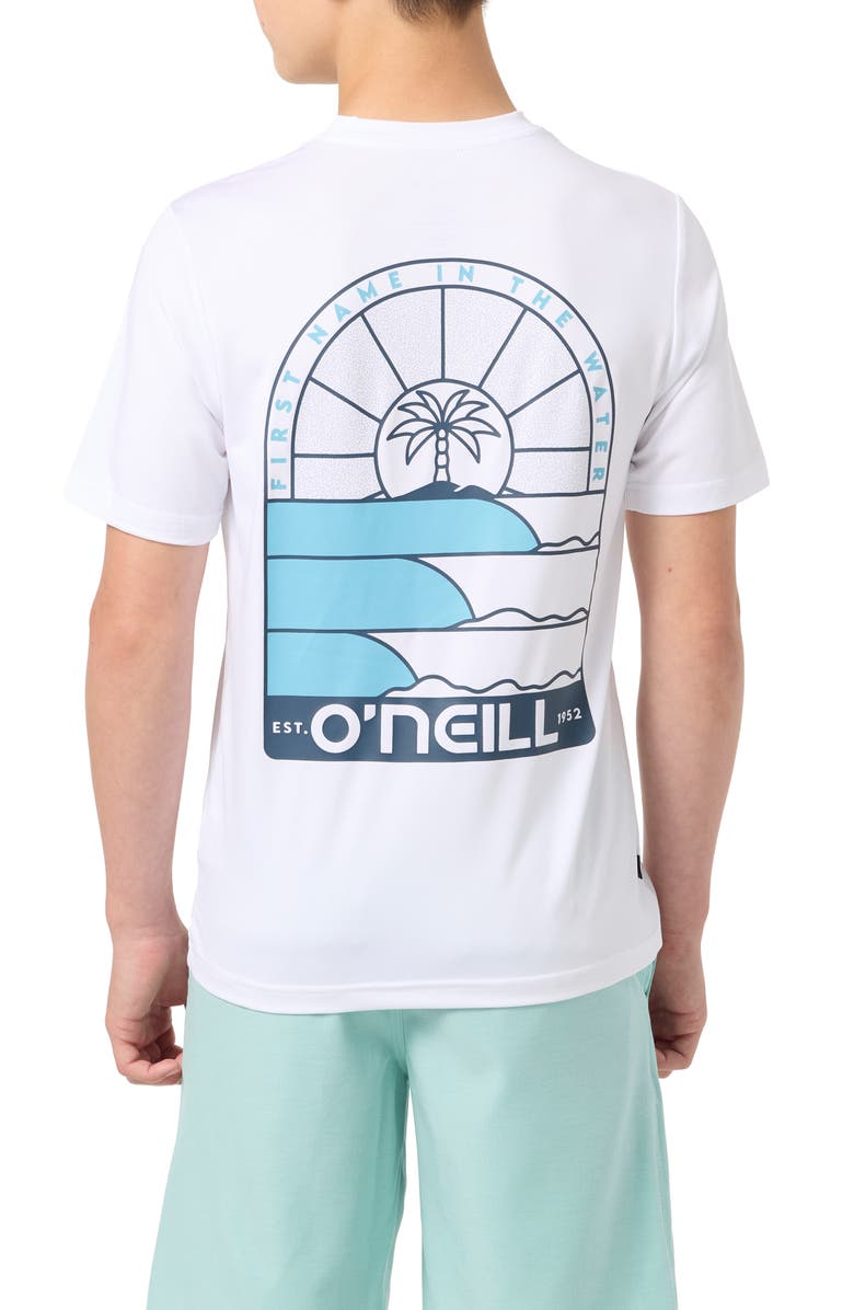 O'Neill Kids' TRVLR UPF Smart Shield Graphic T-Shirt, Alternate, color, White
