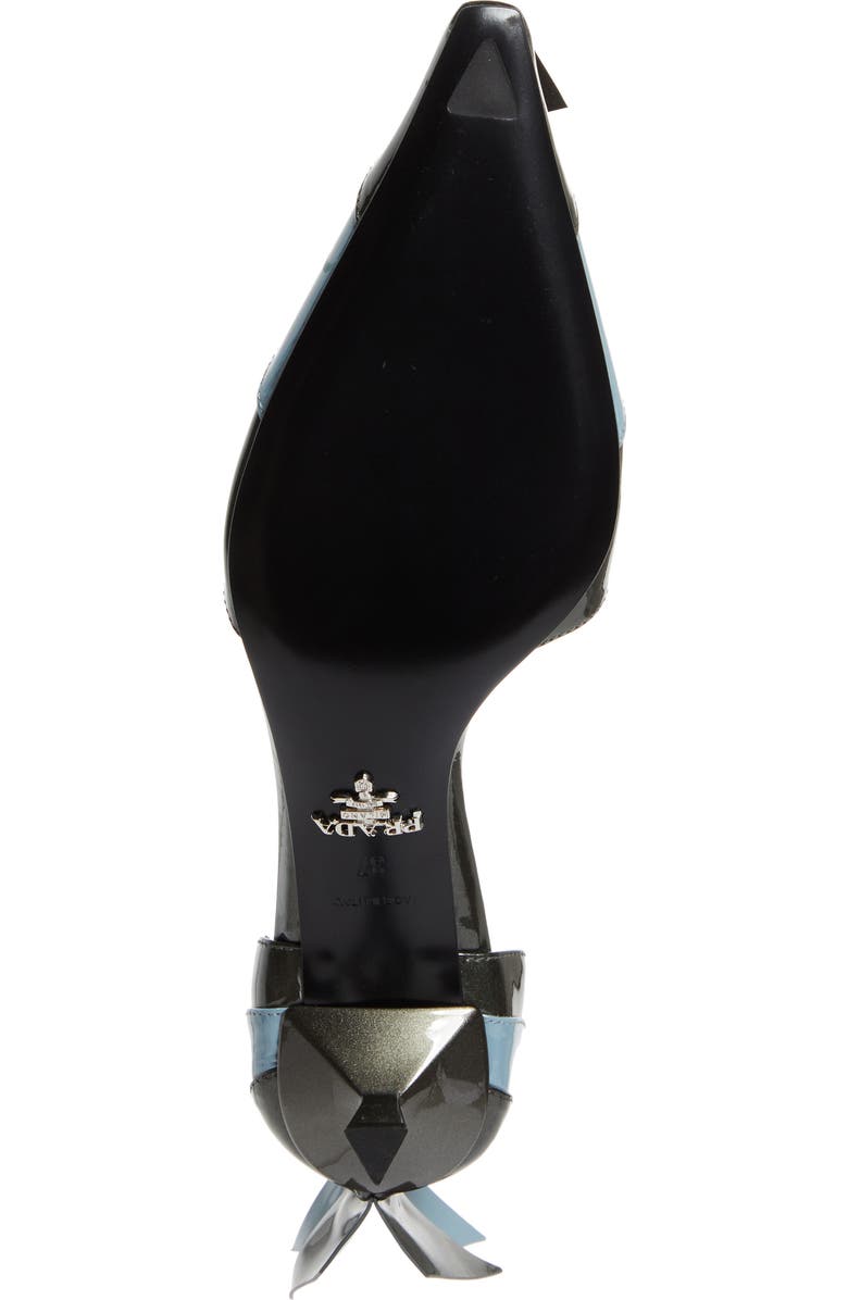 Prada Colorblock Pointed Toe d'Orsay Pump, Alternate, color, Antracite/ Astrale