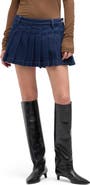 7 For All Mankind Pleated Miniskirt