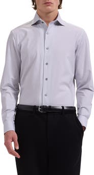 Bugatchi Devon OoohCotton® Optical Grid Print Button-Up Shirt
