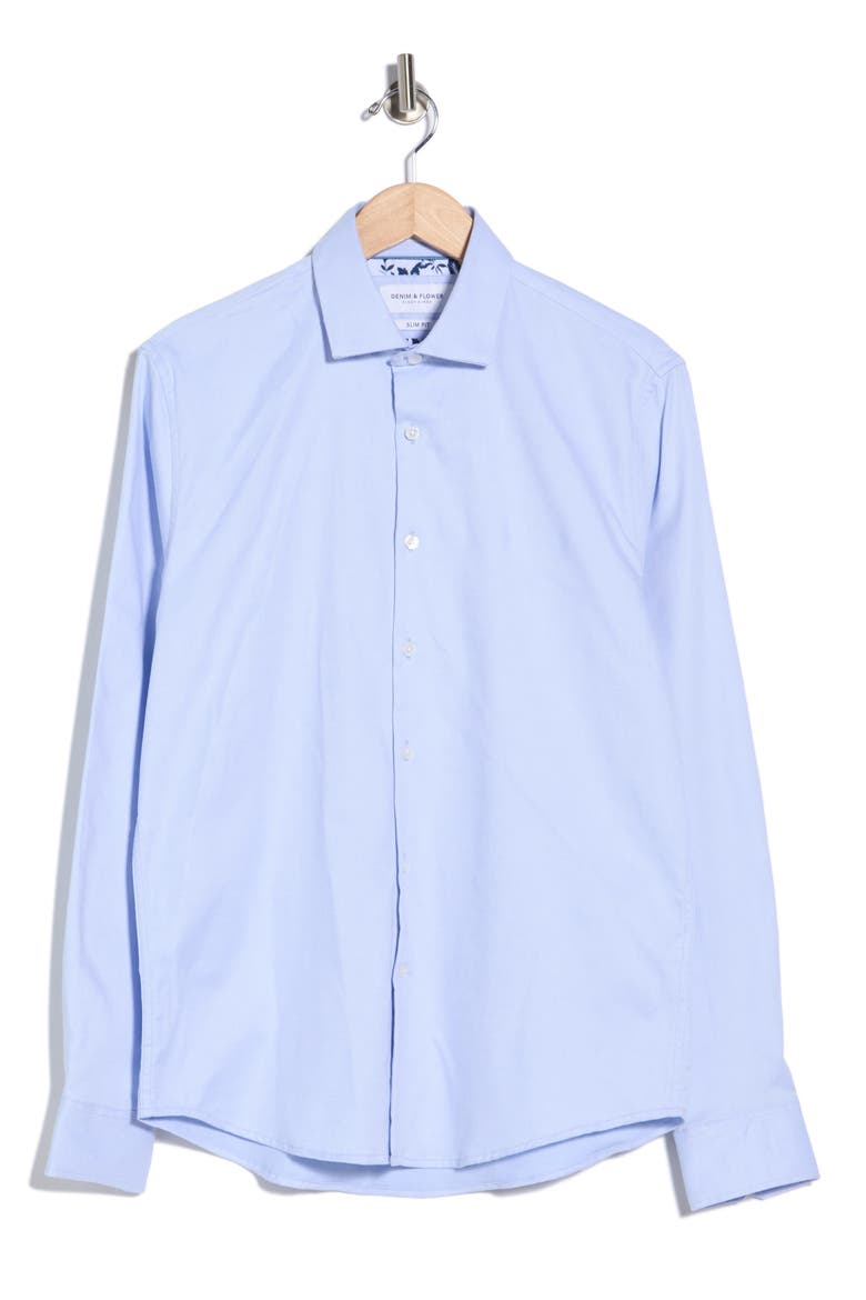 Slim Fit Button Up Shirt, Alternate, color, SKY BLUE