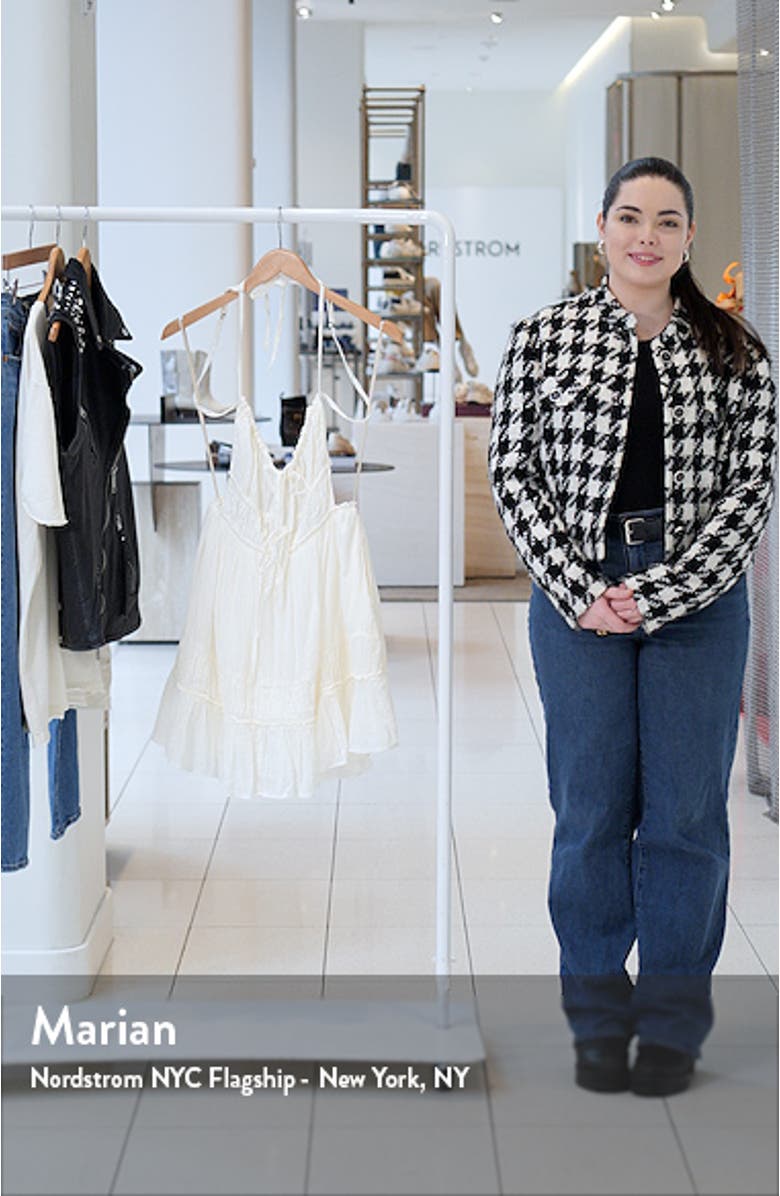 Taking Sides Shirred Tiered Cotton Minidress, sales video thumbnail