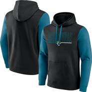 FANATICS Men's Fanatics Black/Teal Jacksonville Jaguars Outline Pullover Hoodie