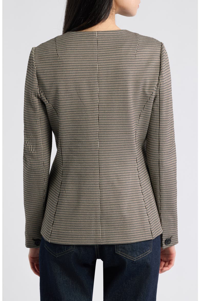 Collarless Slade Ponte Jacquard Jacket, Alternate, color, BRBLMT