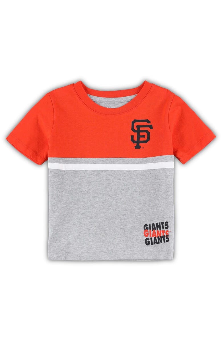Outerstuff Toddler Black/Orange San Francisco Giants Batters Box T-Shirt & Pants Set, Alternate, color, 