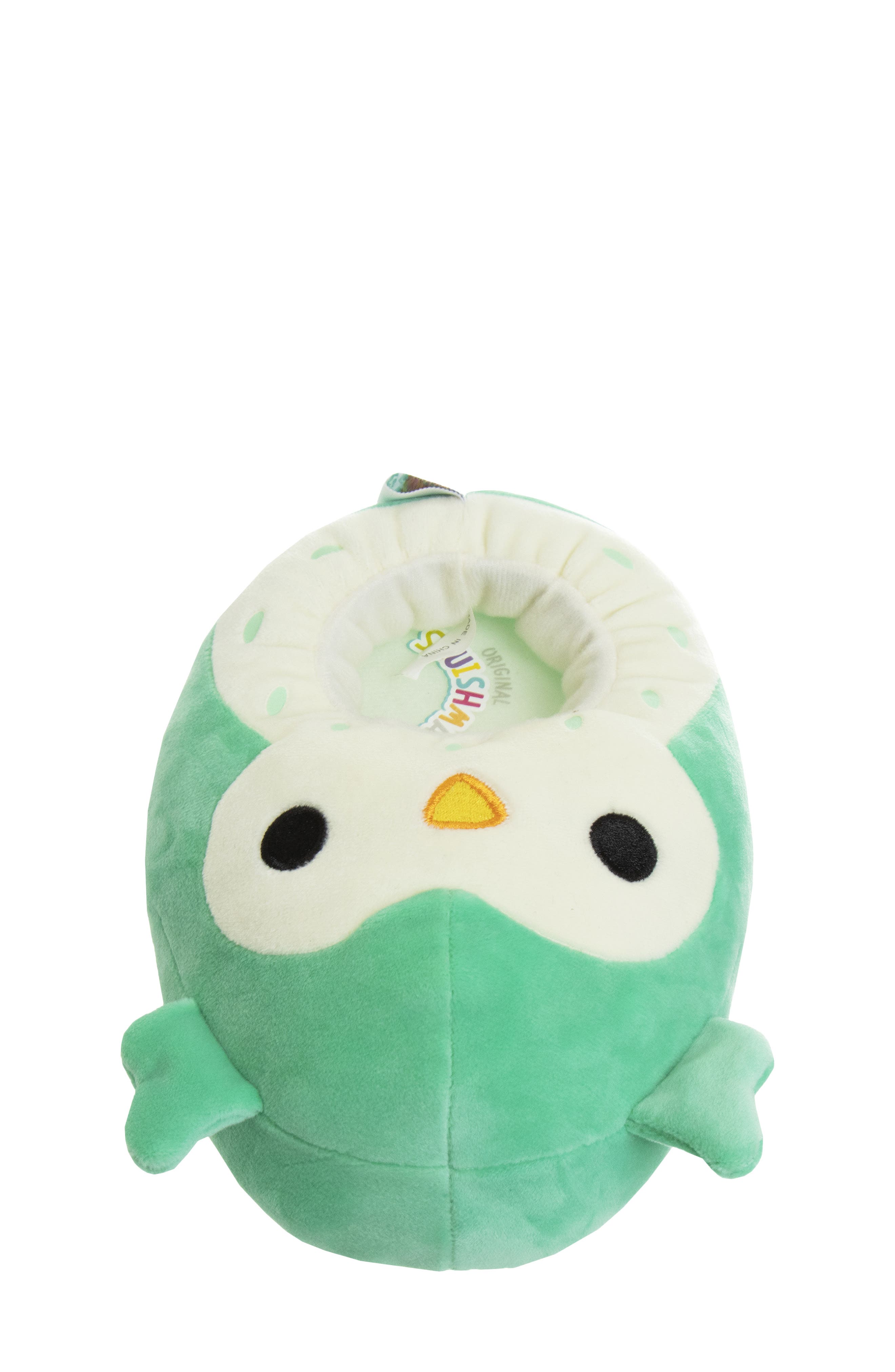 JOSMO Kids' Squishmallows Winston the Owl Plush Slipper, Alternate, color, Turquoise/ Cream
