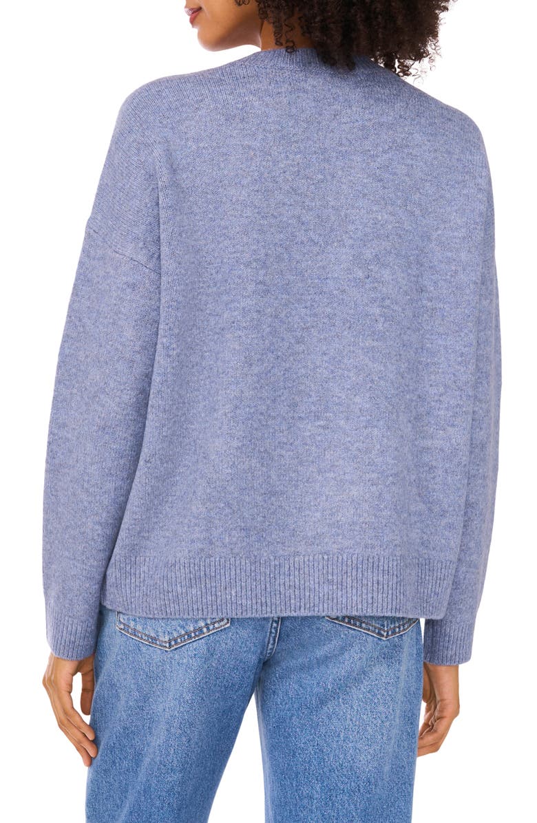 Parker Floral Embellished Sweater, Alternate, color, Denim Heather