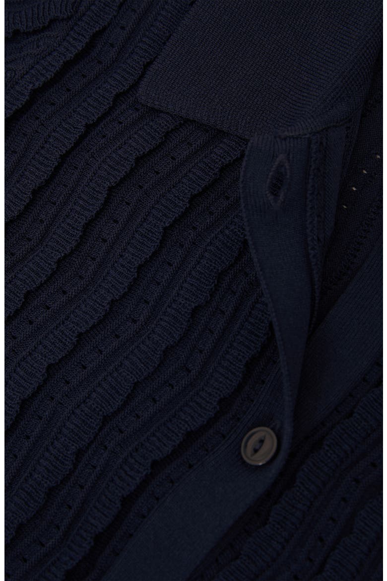 Audrey Texture Knit Button-Up Shirt, Alternate, color, NAVY