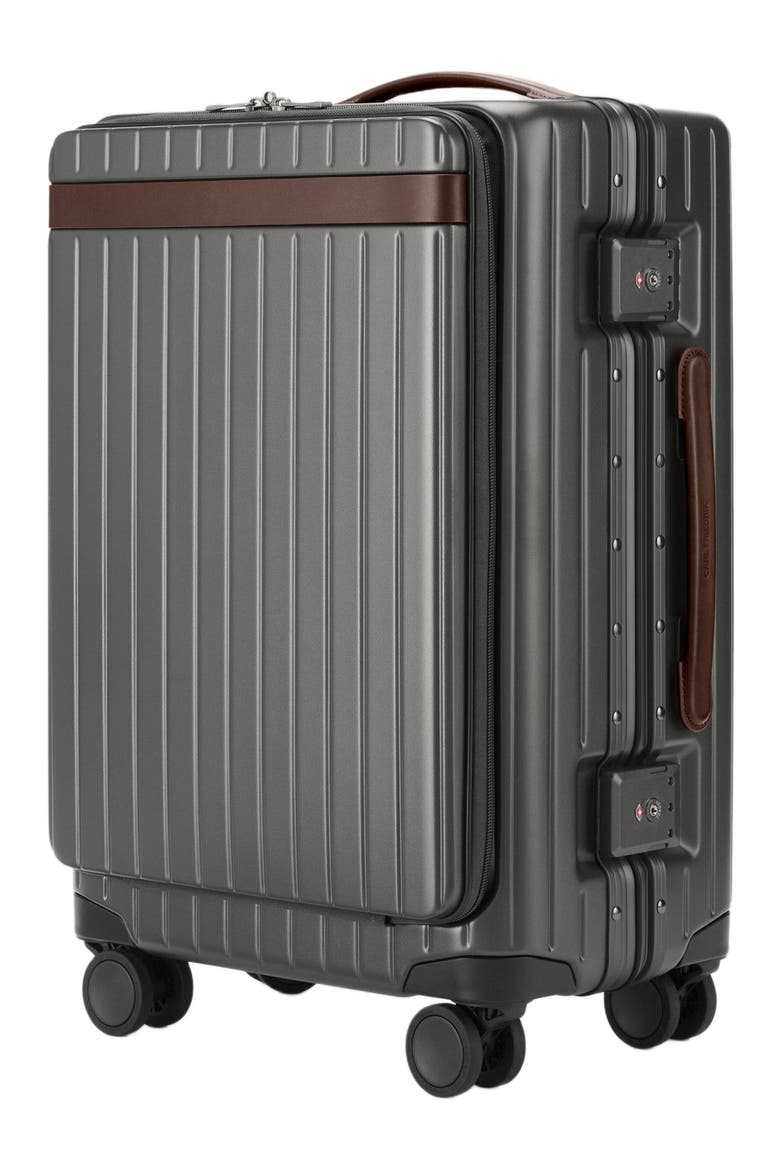 The Carry-on X Suitcase, Alternate, color, Grey / Chocolate