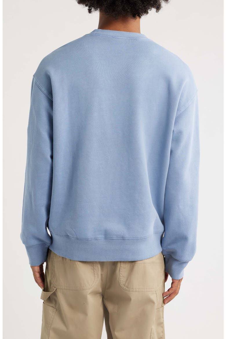 Nelson Logo Patch Sweatshirt, Alternate, color, GENTLE BLUE (GARMENT DYED)