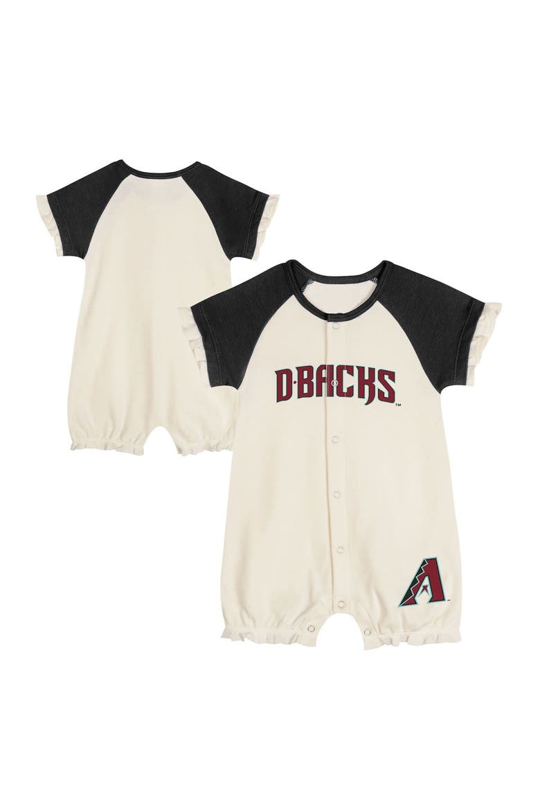 Infant  White Arizona Diamondbacks Slide Run Raglan Coveralls, Alternate, color, White