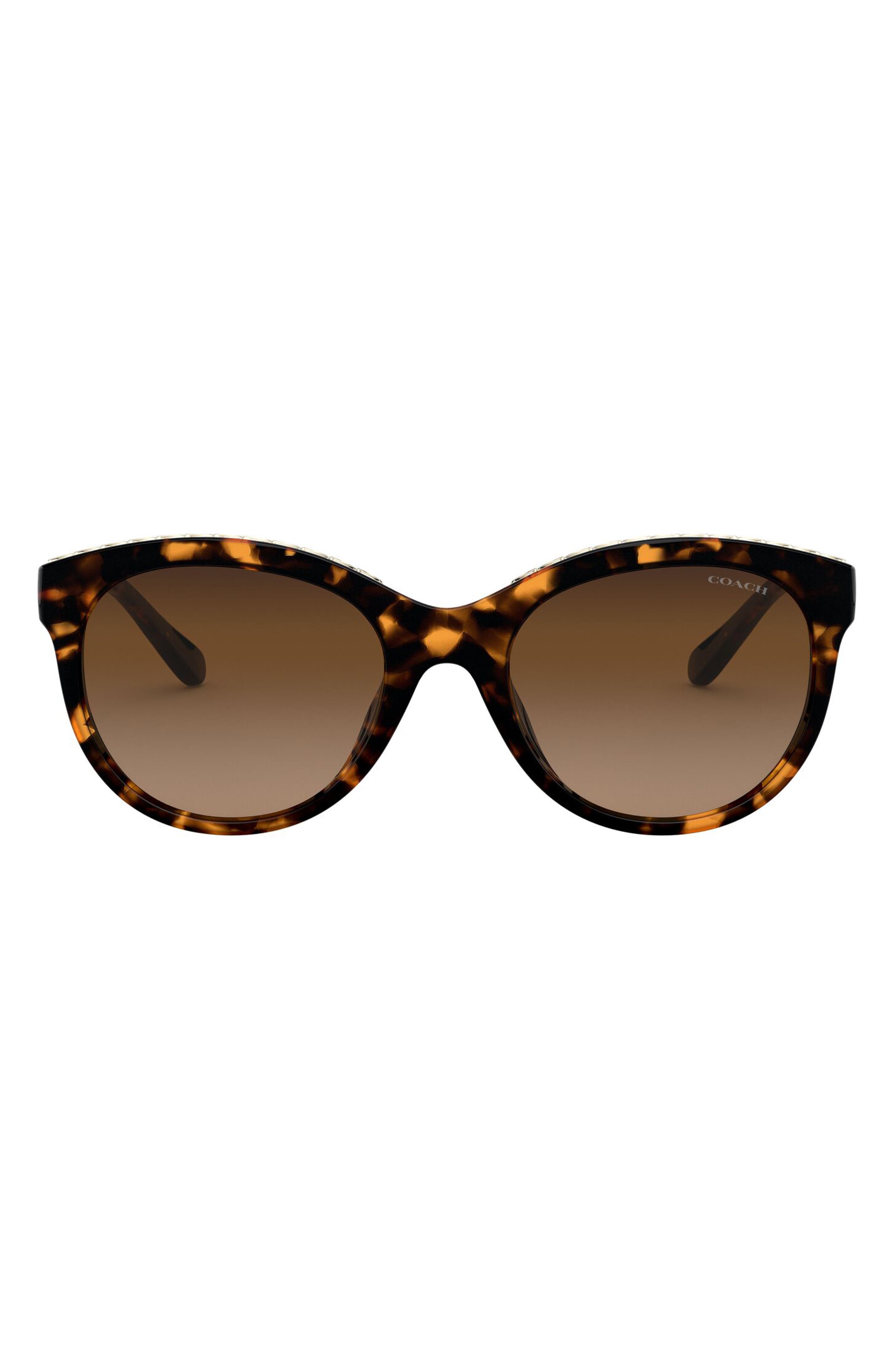 COACH 52mm Gradient Round Sunglasses