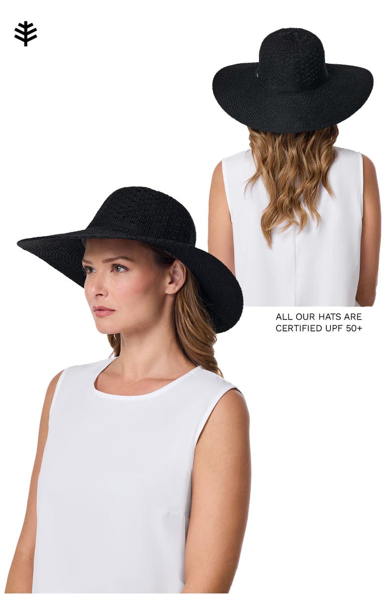 Coolibar Women's Packable Sun Hat - UPF 50+ Sun Protection - Perla, Alternate, color, Black