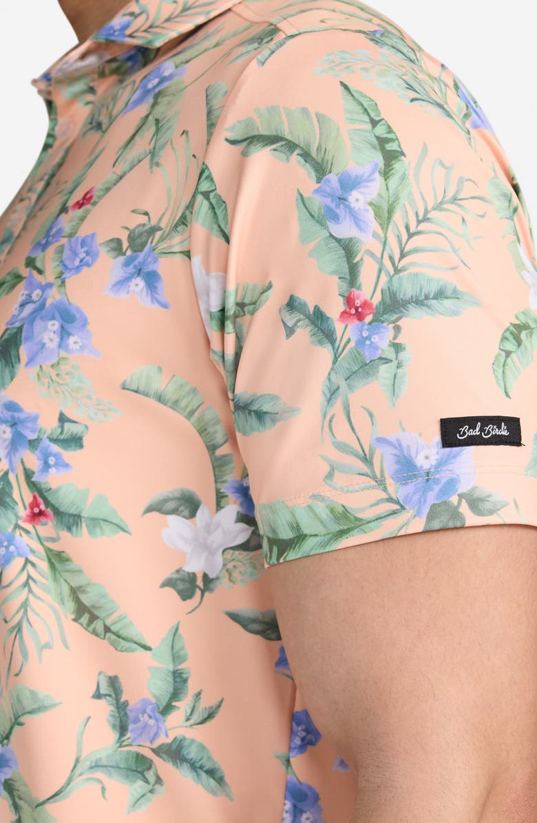 Bad Birdie Core Paint Splatter Performance Golf Polo, Alternate, color, Flora Fiesta