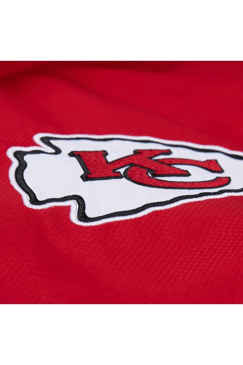 Men's Mitchell & Ness Red/Black Kansas City Chiefs Tie Breaker Vintage Logo Lightweight Anorak Half-Zip Windbreaker, Alternate, color, Red