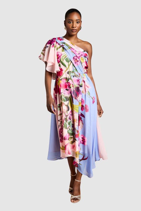 Floral Printed Chiffon Dress