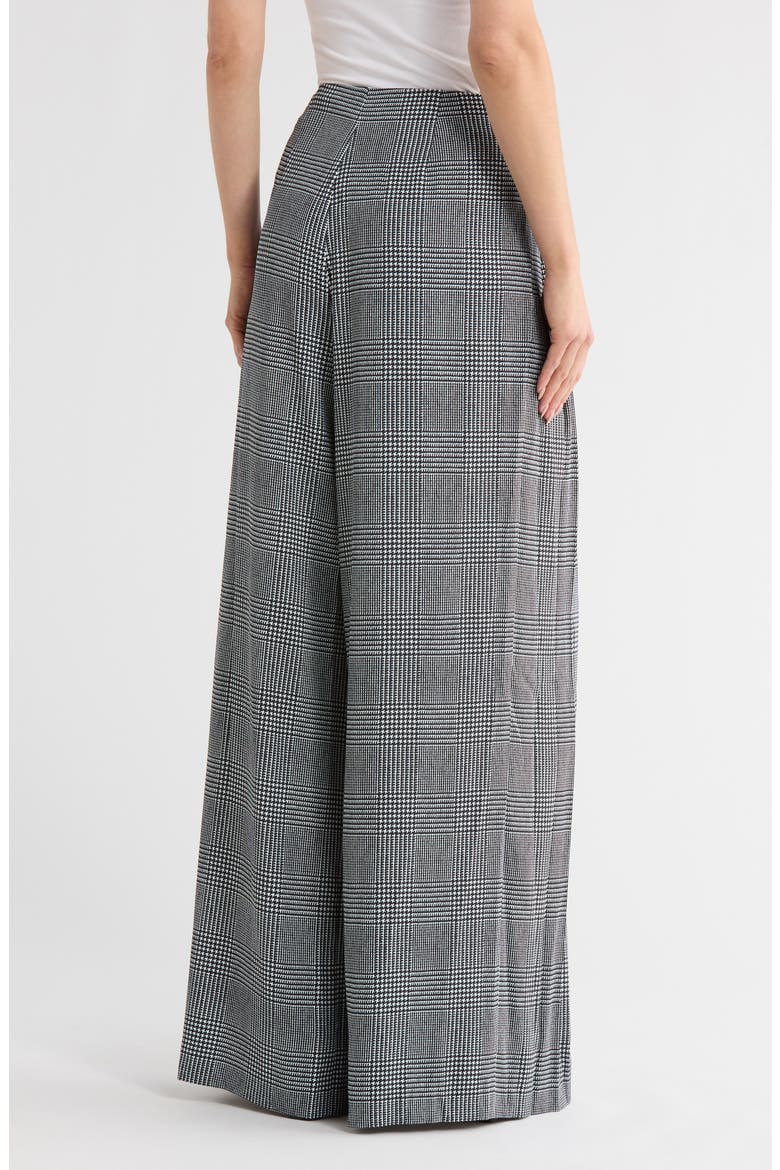Nova Pleated Pants, Alternate, color, WHITE/ BLACK GLEN PLAID