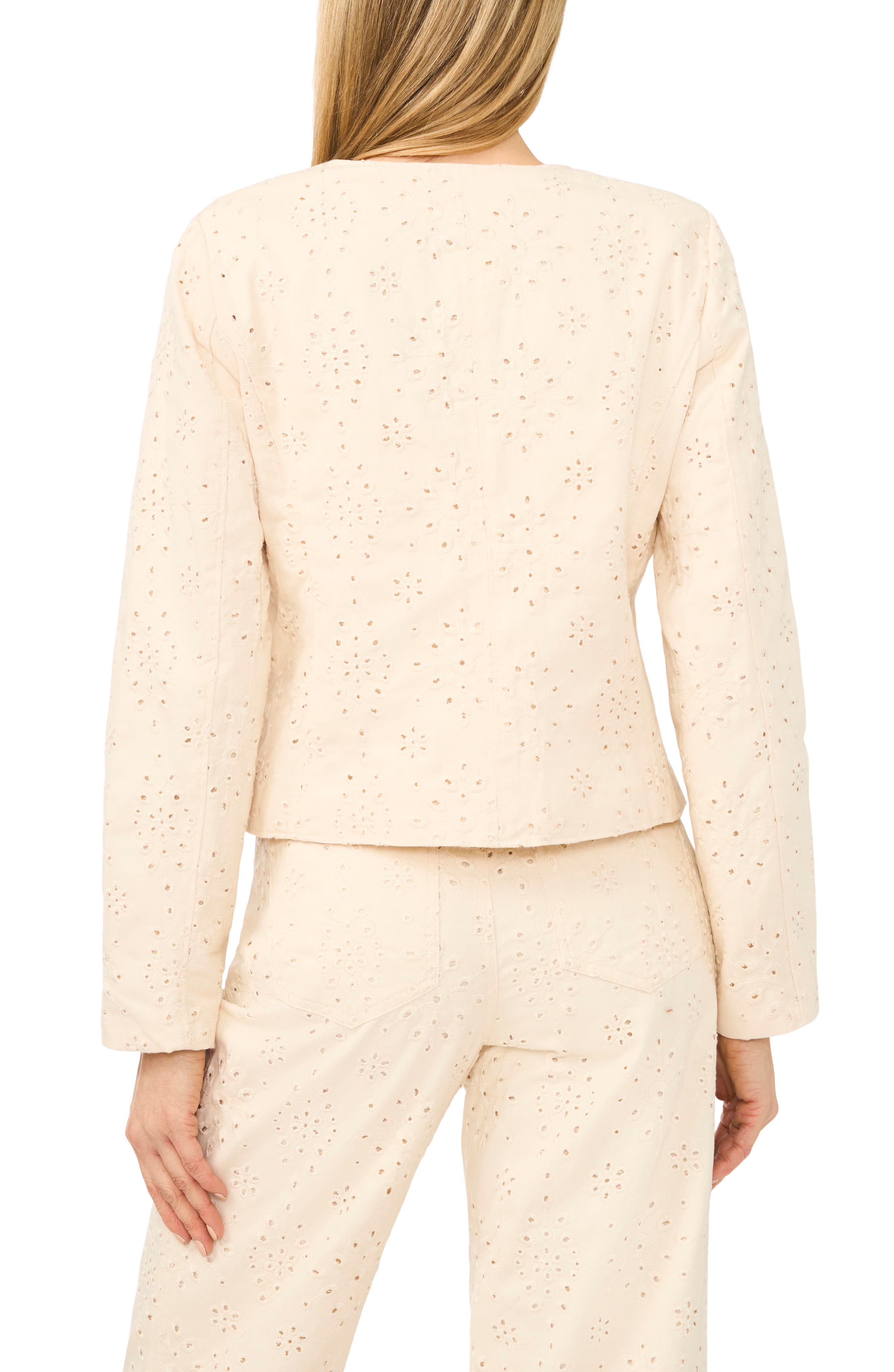 Eyelet Crop Jacket - image 4