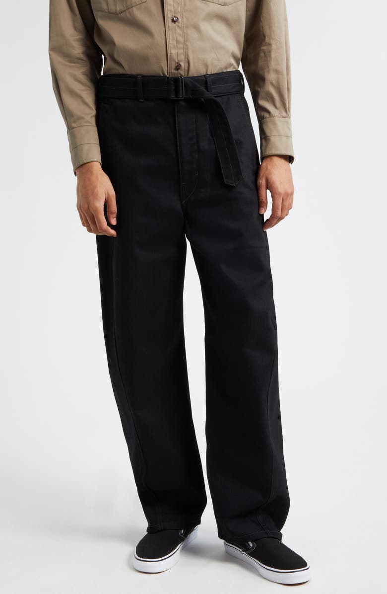 Lemaire Twisted Seam Belted Pants, Main, color,