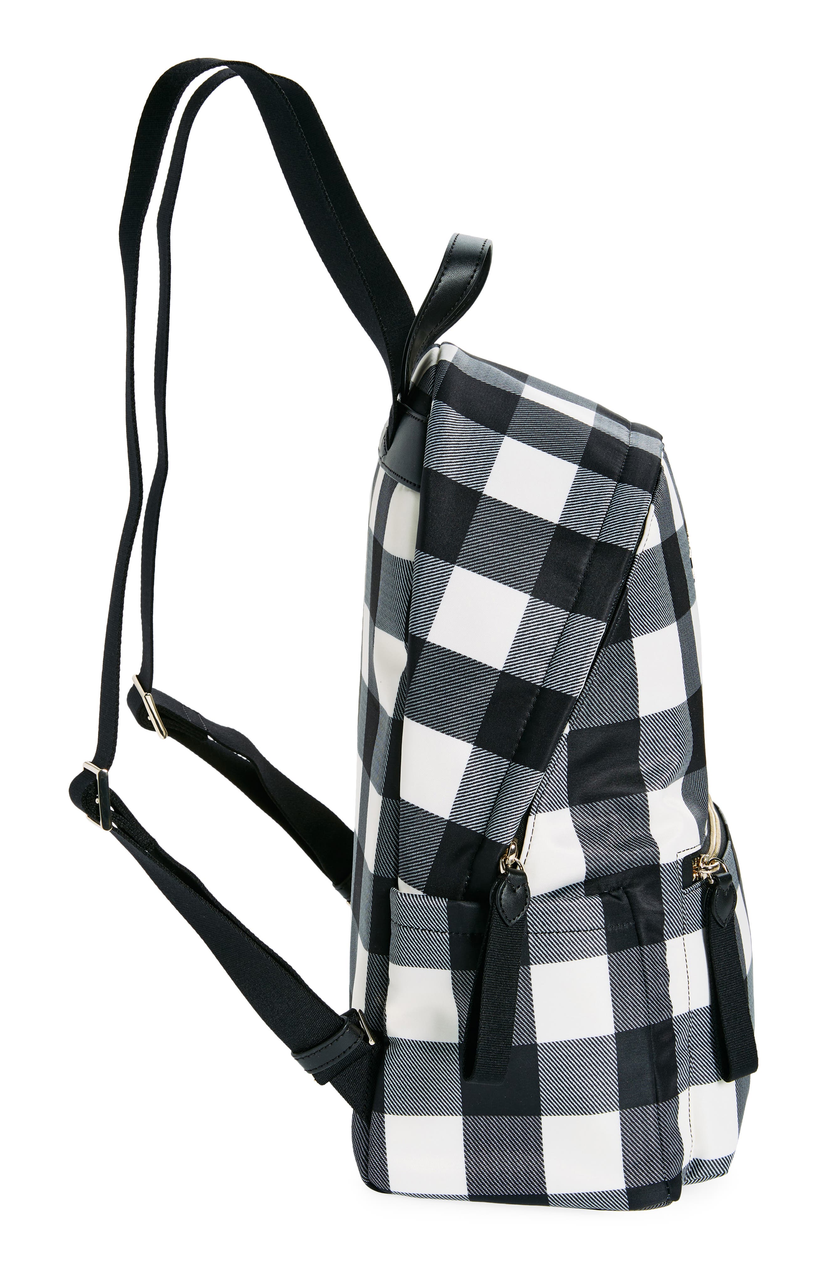 large recycled polyester backpack, Alternate, color, BLACK MULTI.