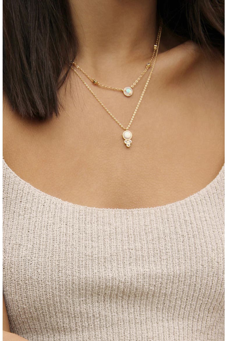 Opal Chain Necklace, Alternate, color, GOLD
