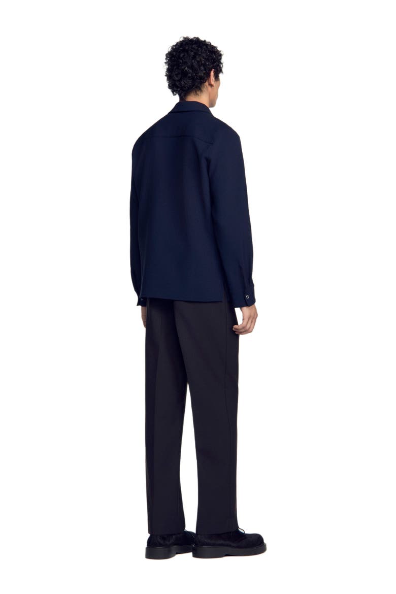 Zipped shirt, Alternate, color, Navy blue
