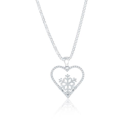 Snowflake Heart Necklace