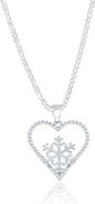 Donatello Gian Snowflake Heart Necklace