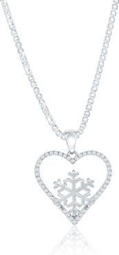 Donatello Gian Snowflake Heart Necklace