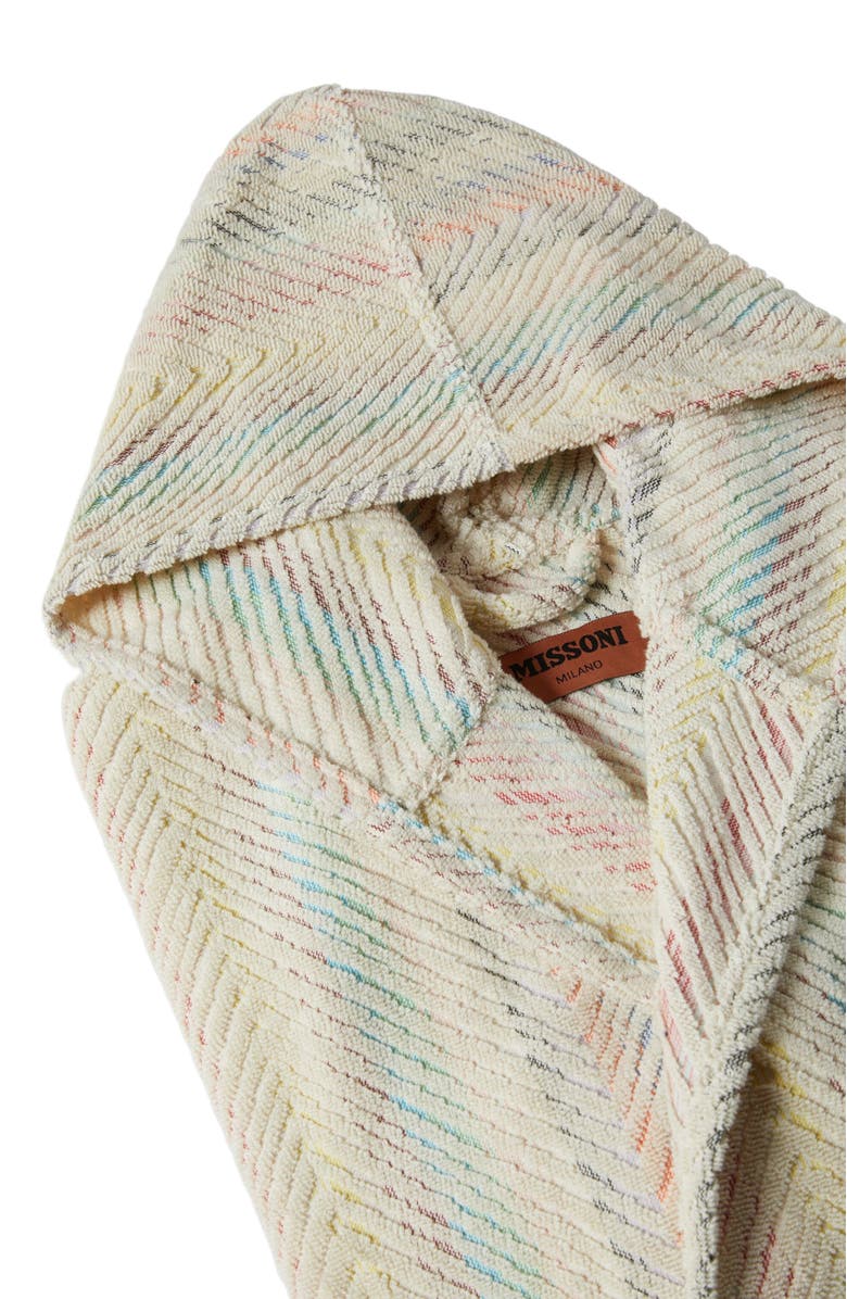 Missoni Home Harmony Chevron Cotton Terry Bathrobe, Alternate, color, Multicoloured