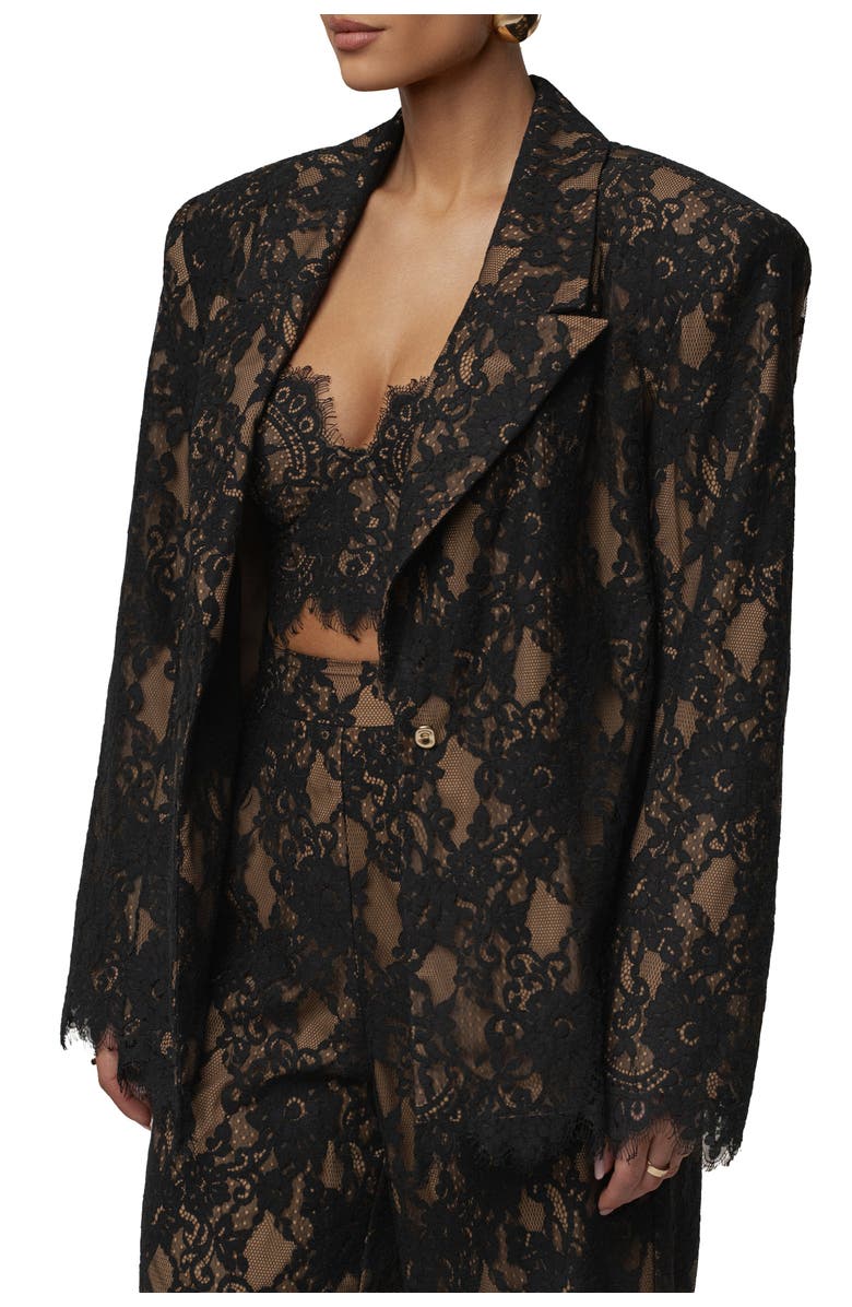 JLUXLABEL Lace And Desire Blazer, Alternate, color, Black