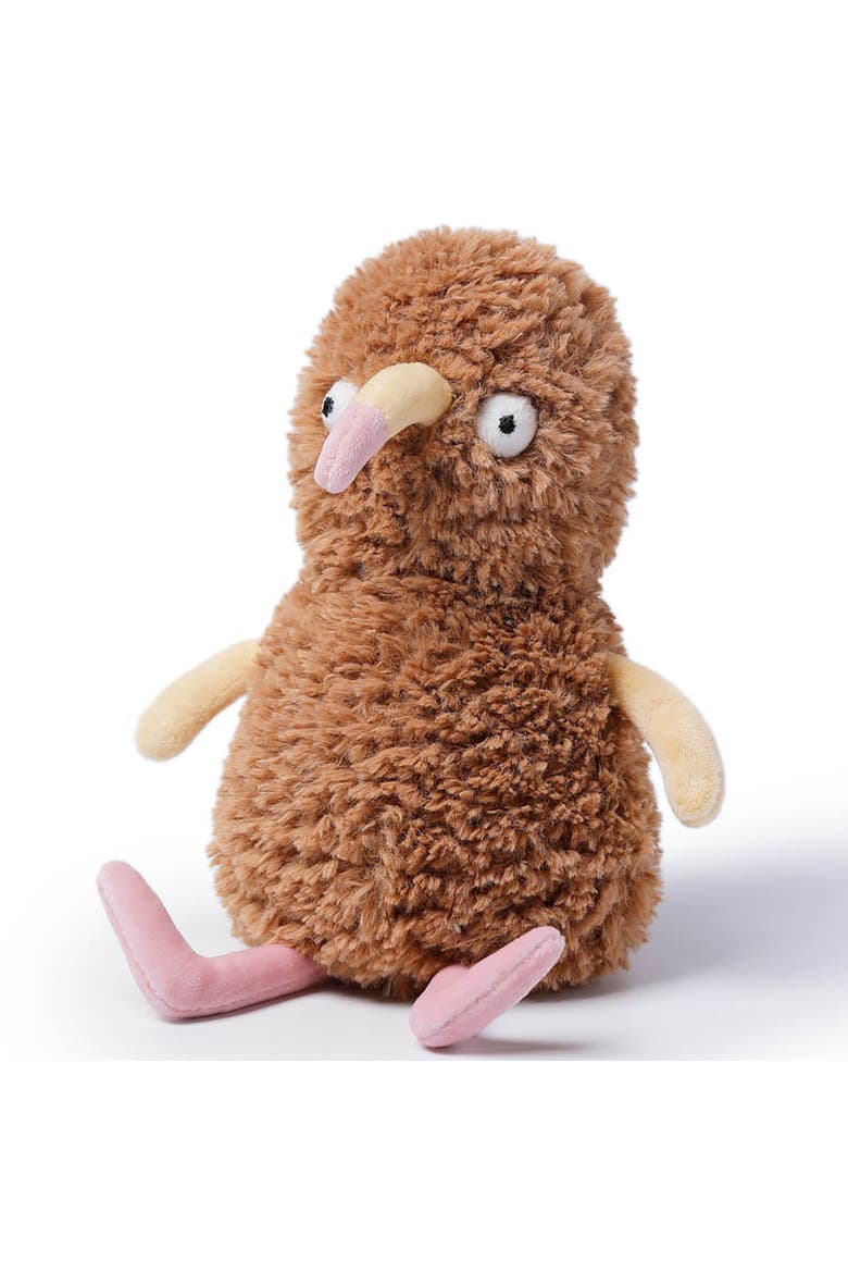 7 Inch Peanut Chicken Weighted Stuffed Animal, Alternate, color, Brown