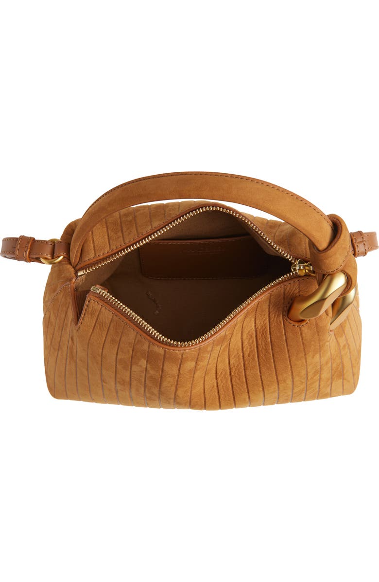 JW Anderson Small Corner Stripe Nubuck Leather Top Handle Bag, Alternate, color,