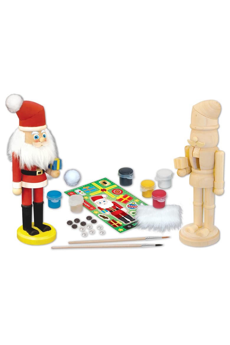 Nutcracker Santa Wood Paint Set, Alternate, color, Multicolor