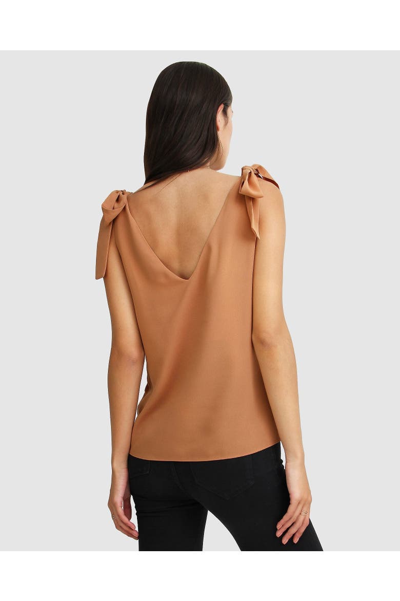 Feel For You V-Neck Top, Alternate, color, Camel