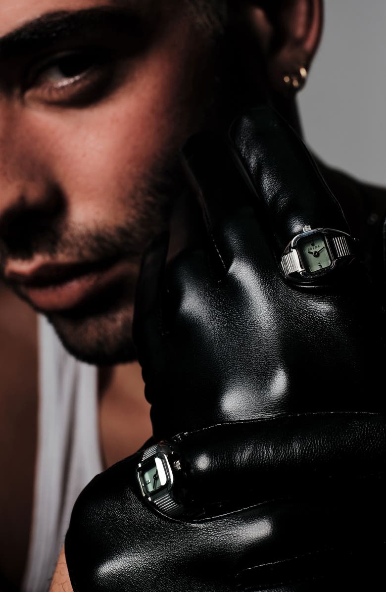 BREDA Nocturne Time Ring, 16mm, Alternate, color, Silver/Smoke