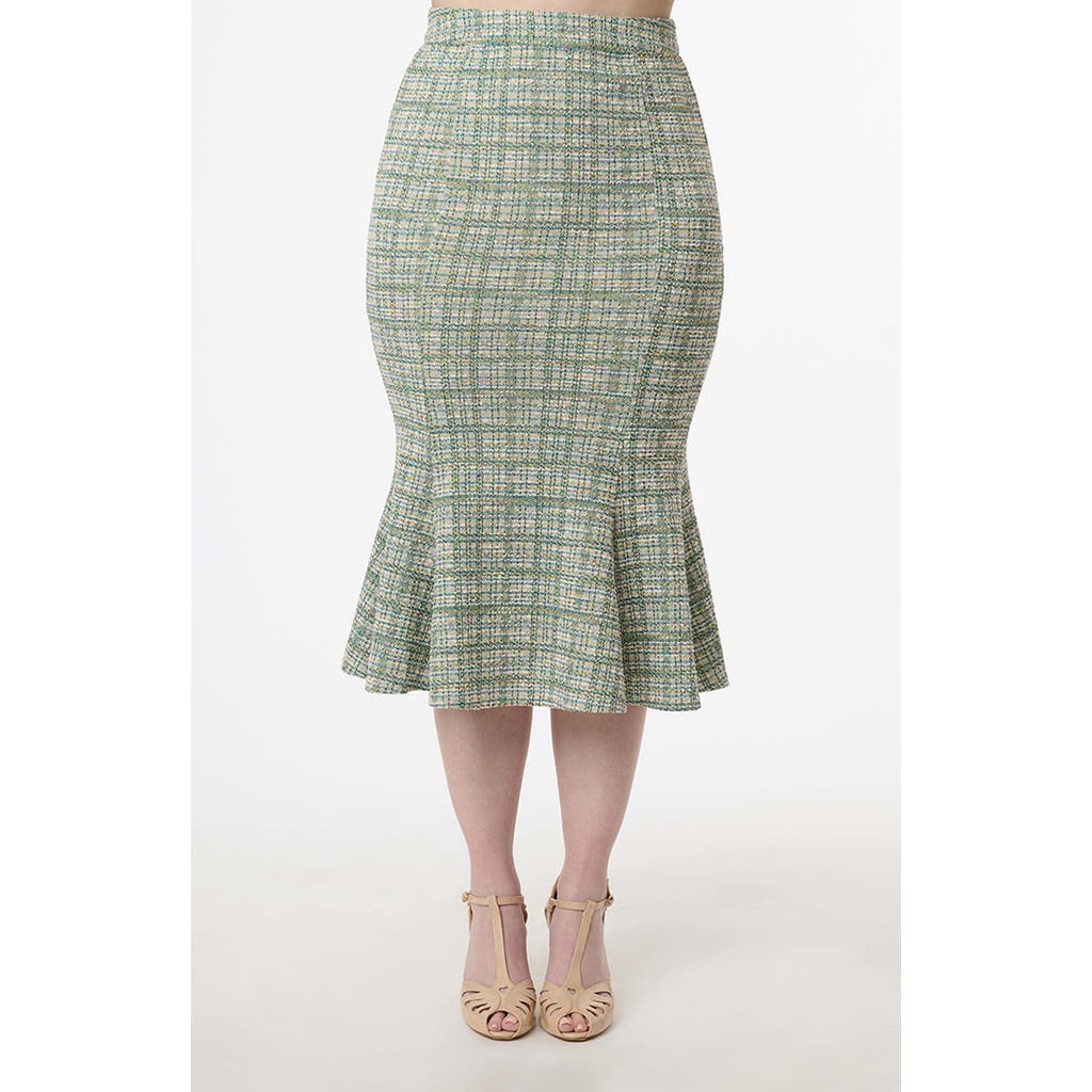 UNIQUE VINTAGE UNIQUE VINTAGE BOUCLE TRUMPET SKIRT