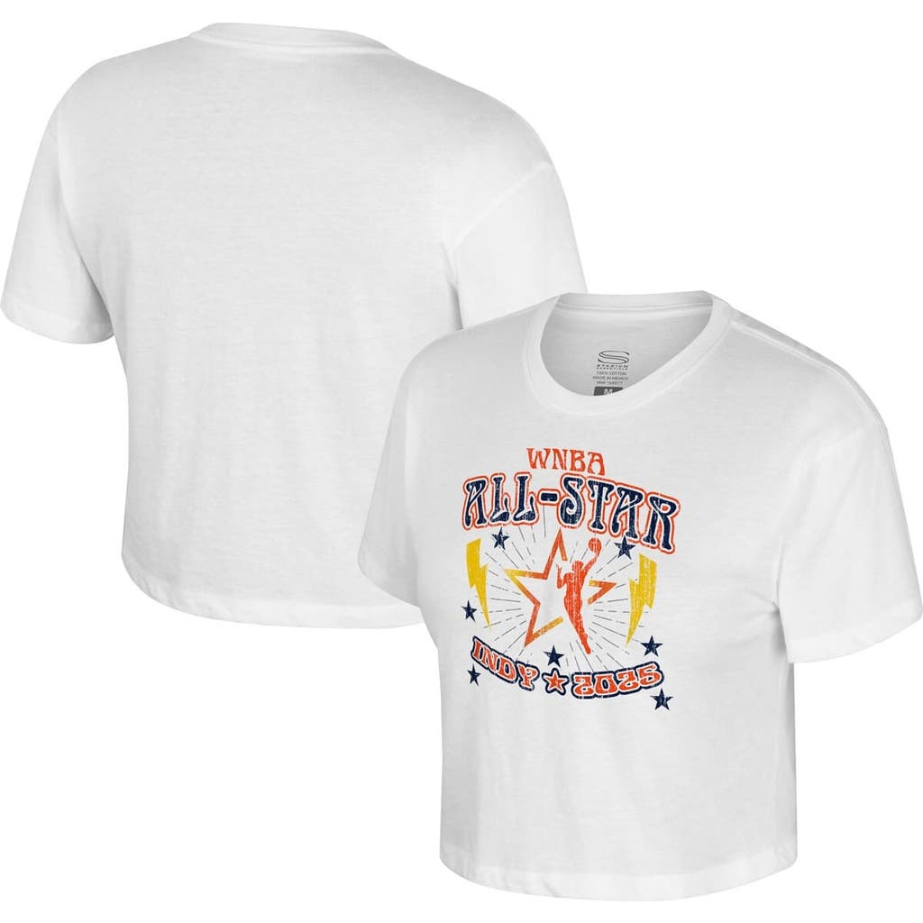 Stadium Essentials Women's White 2025 Wnba All-star Game The Road Cropped T-shirt In White