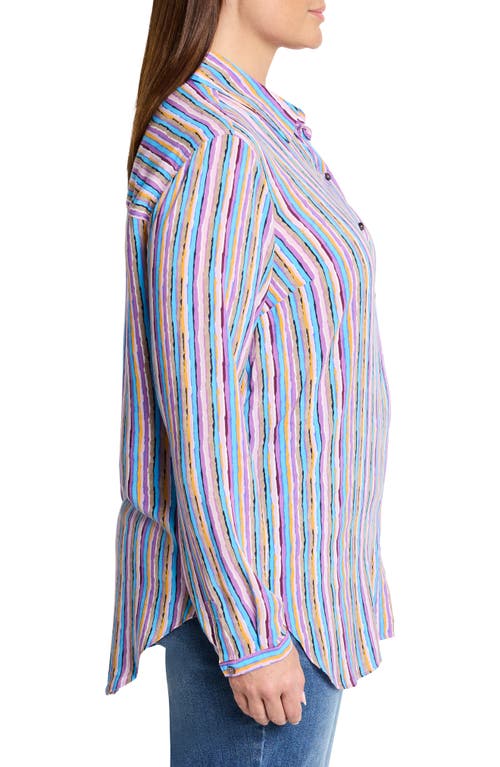 NIC + ZOE NIC+ZOE SOLSTICE STRIPE BUTTON-UP SHIRT